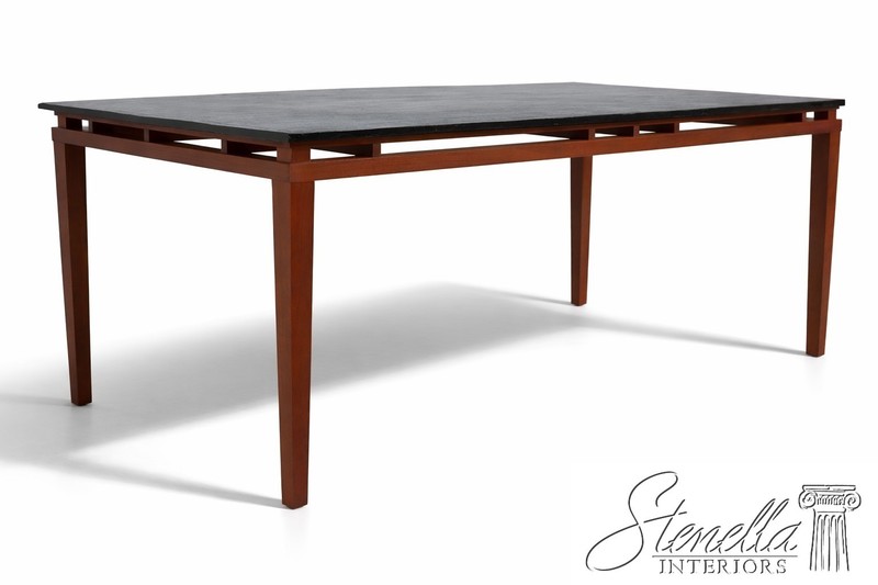 L71702: Modern Design Cherry Slate Top Dining Table
