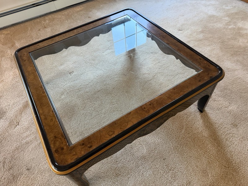 Drexel Heritage Et Cetera Collection Lacquered Asian Chinoiserie 42" Table gallery