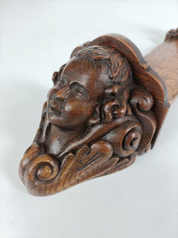 Gorgeous Small wall hanging mounted Console table Angel Putti Hand carved Wood gallery
