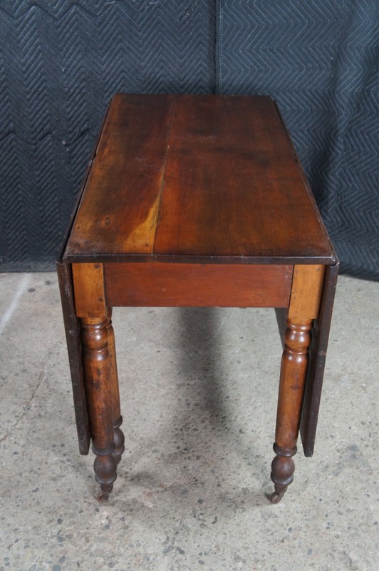 Antique Country Farmhouse Cherry Dropleaf Gateleg Dining Table Console gallery
