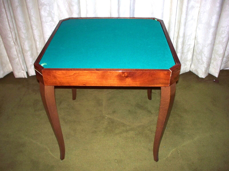 Italian Inlaid Wood Multi Game Table With Roulette, Checkers/Chess, Backgammon gallery