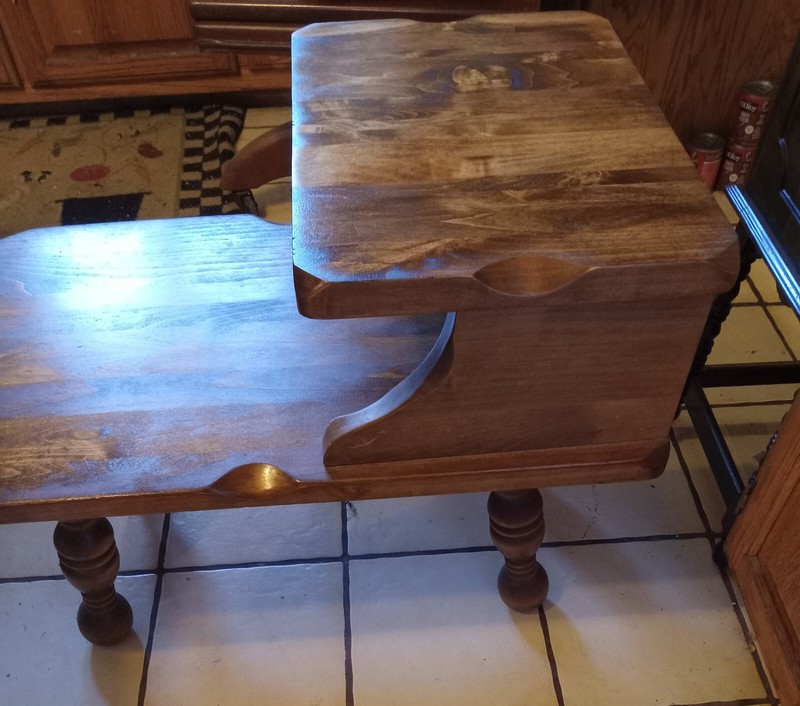 Mid Century Pine Step End Table / Side Table (SET-96) gallery