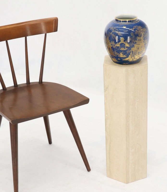 Mid-Century Modern Travertine Marble Tall Tower Shape Table Pedestal gallery