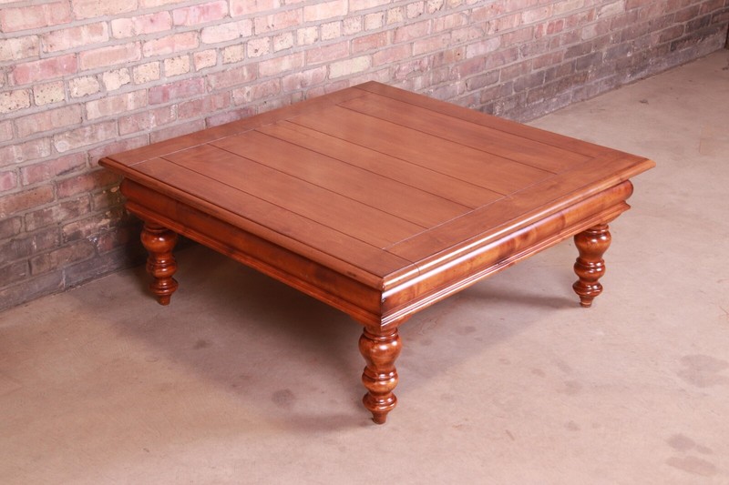 Baker Furniture Italian Provincial Maple Coffee Table, Newly Refinished