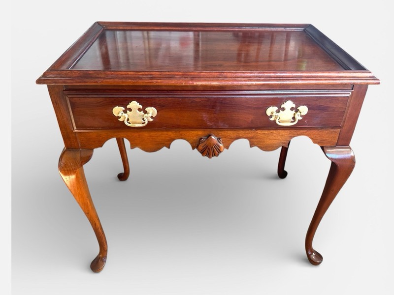 Vintage Queen Anne Writing Table w/ Drawer & 2 9” Pull Out Leaves – Local Pickup gallery