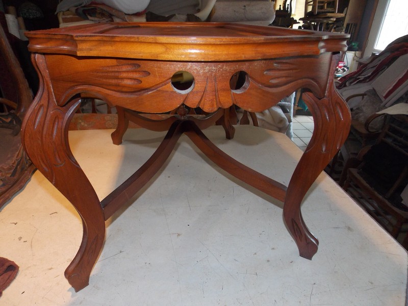 Walnut Mahogany Carved Inlaid Coffee Table (RP-CT71) gallery
