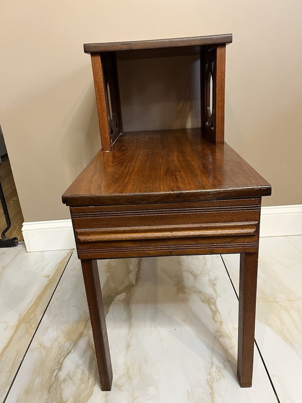 Mid-Century Step End Table / Side Table With Drawer gallery