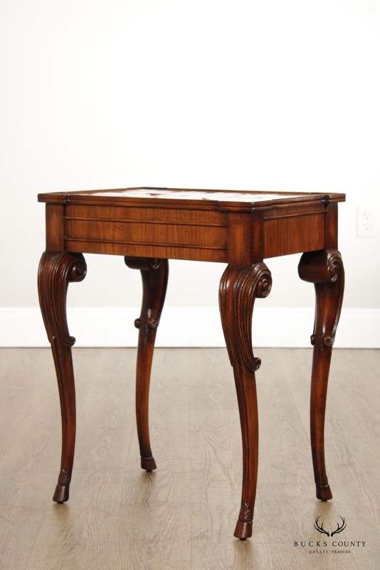 Italian Style Quality Carved Walnut Side Table gallery