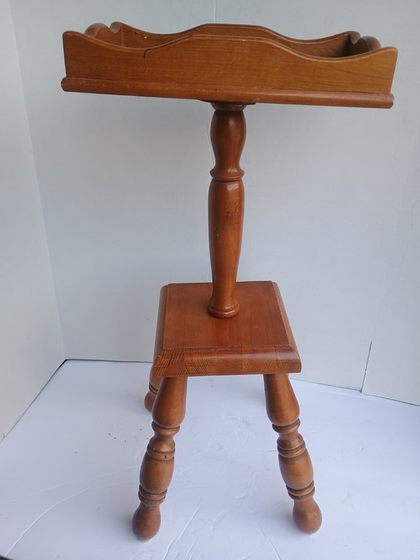 Wood Phone, Plant, Sewing Vintage Art Deco 50’s Table telephone stand Made Japan