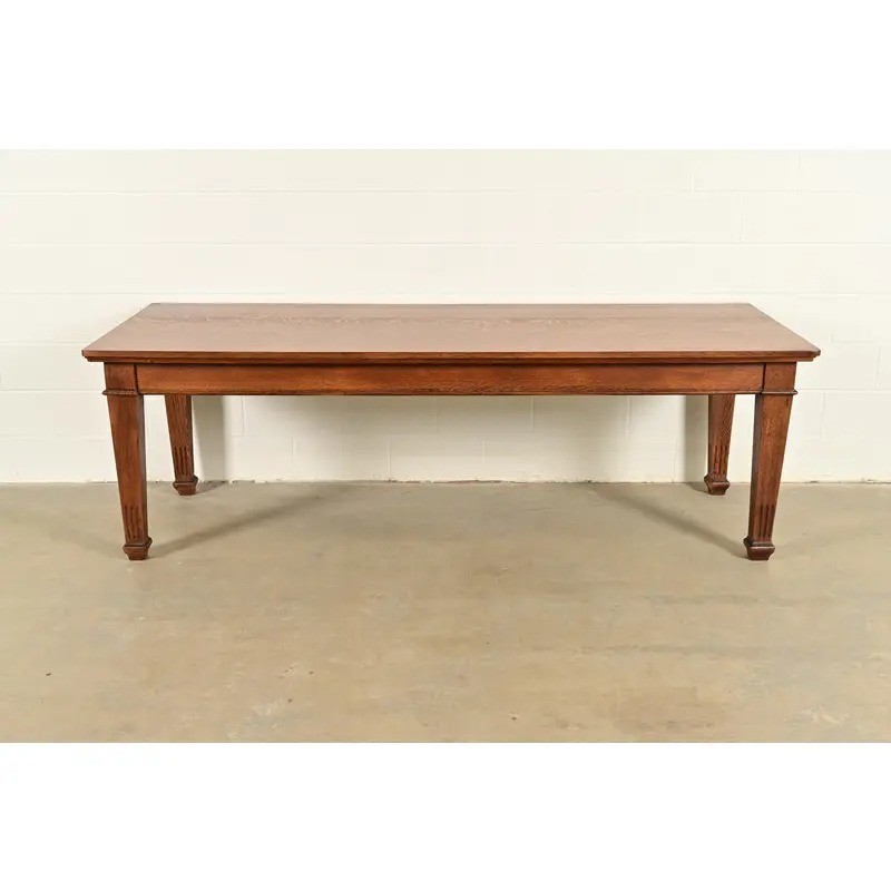 Stickley Brothers Style Mission Oak Arts & Crafts Dining Table, Newly Refinished gallery