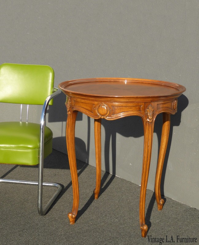 Vintage French Country Side Entry Table w Drawer Henredon Style Made in Italy