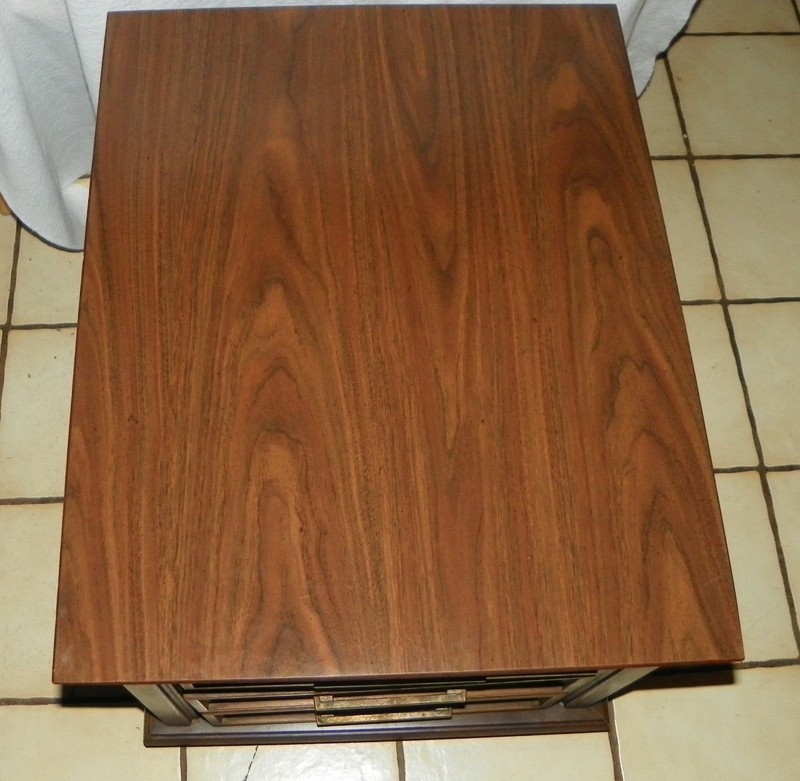 Mid Century Walnut Formica Top Nightstand by Mersman (NS19) gallery