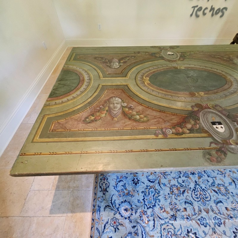 Stunning Italian Venetian Style Hand Painted Dining Trestle Table gallery