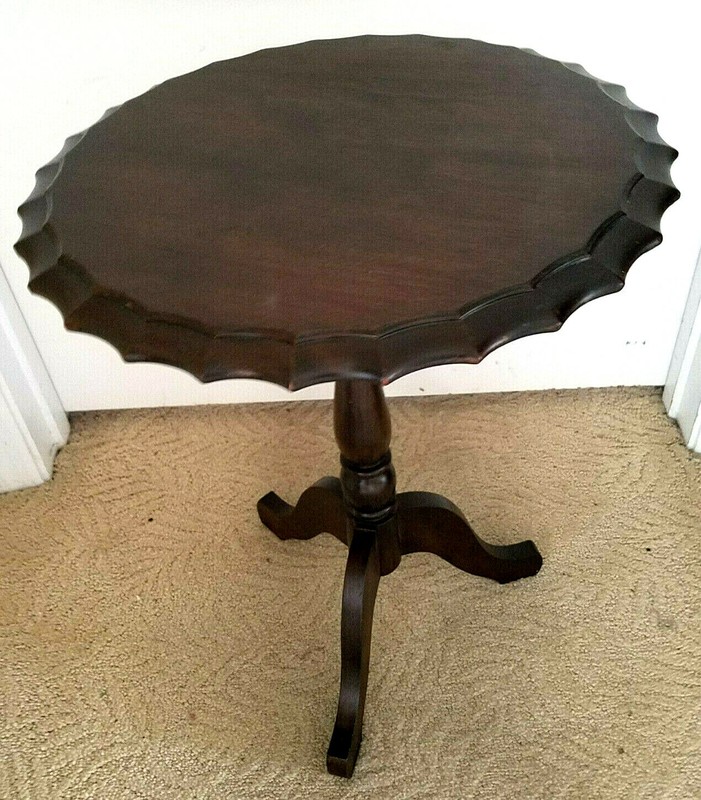 Rare 1820 Federal / Georgian Tilt Top Wood Tripod Pedestal Table Handmade Dated