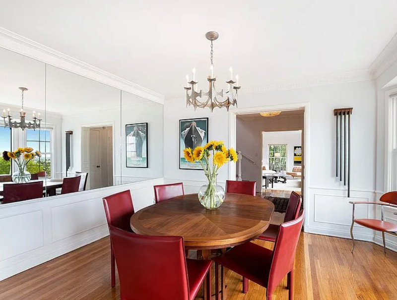 JOHN KEAL FOR BROWN SALTMAN: MID CENTURY WALNUT DINING TBL W/ 2 LEAVES (AF1-147) gallery