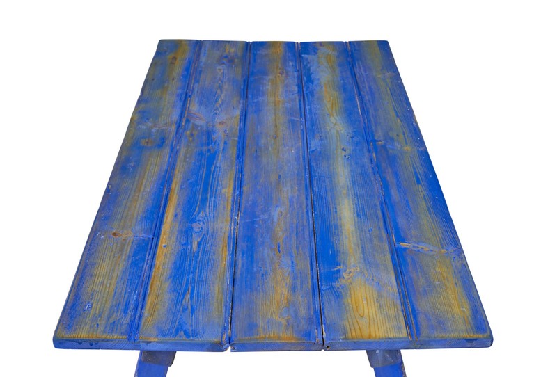 EARLY 20TH CENTURY PAINTED PINE WORK TABLE gallery