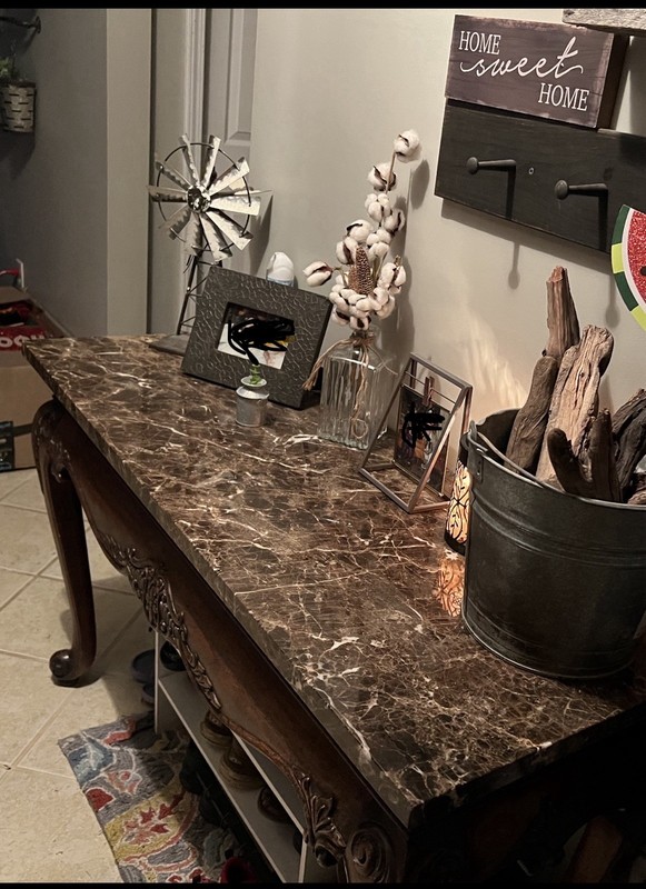 HEKMAN Marble Top French Style Console/Sofa Table,Matching End Tables Available