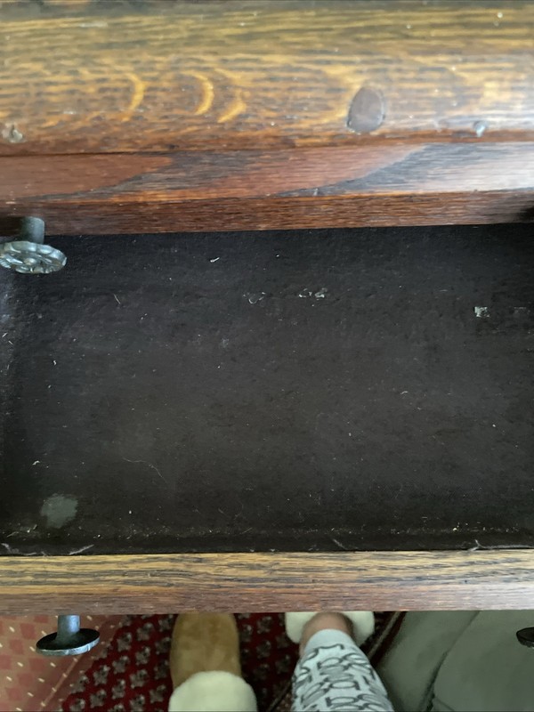 Apothecary One Of A Kind Hand Made Oak 5 Drawer Table Top Spool / Watch Makers C gallery