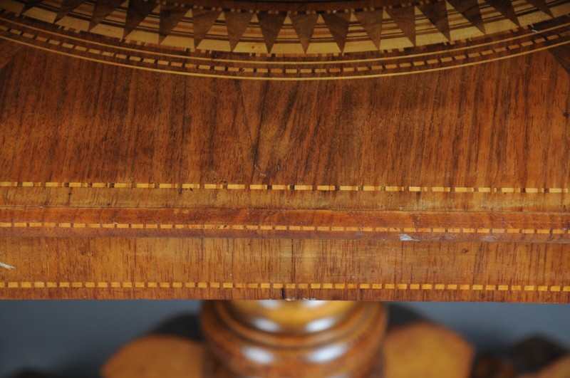 Antique Baroque Side Table With Inlays, 19th Century gallery