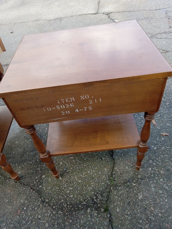 ETHAN ALLEN Heirloom Maple Nutmeg Colonial Early American 22" Tiered Nightsta... gallery