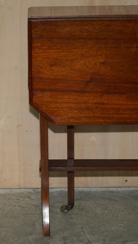 ANTIQUE SPILLMAN & CO ST MARTINS LANE LONDON EXTENDING OCCASIONAL GAMES TABLE gallery