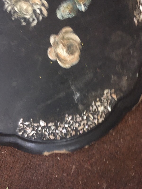 Antique Victorian Papier mâché Table Top gallery