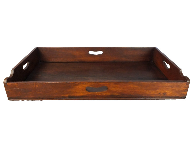 C1900 Antique Butlers Tray Hand Dovetailed Solid Oak with Good Finish