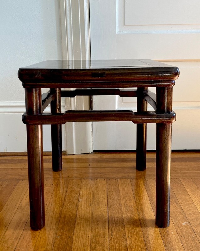 Two (2) Antique Beautifully Carved Ming Style Stools / Side Tables