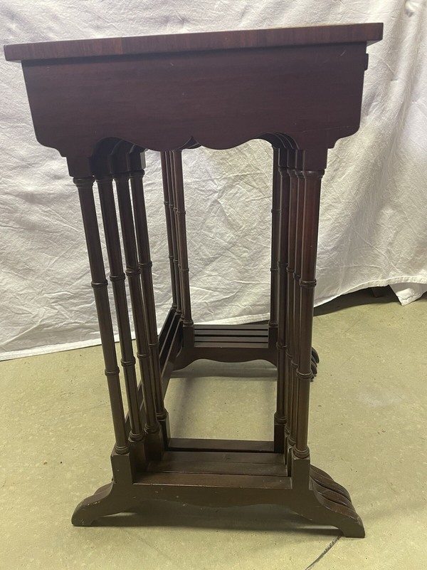 Price Reduced- Antique Mahogany Nesting Tables, 19-1/2” x 13-1/2” x 25-1/2 ” gallery