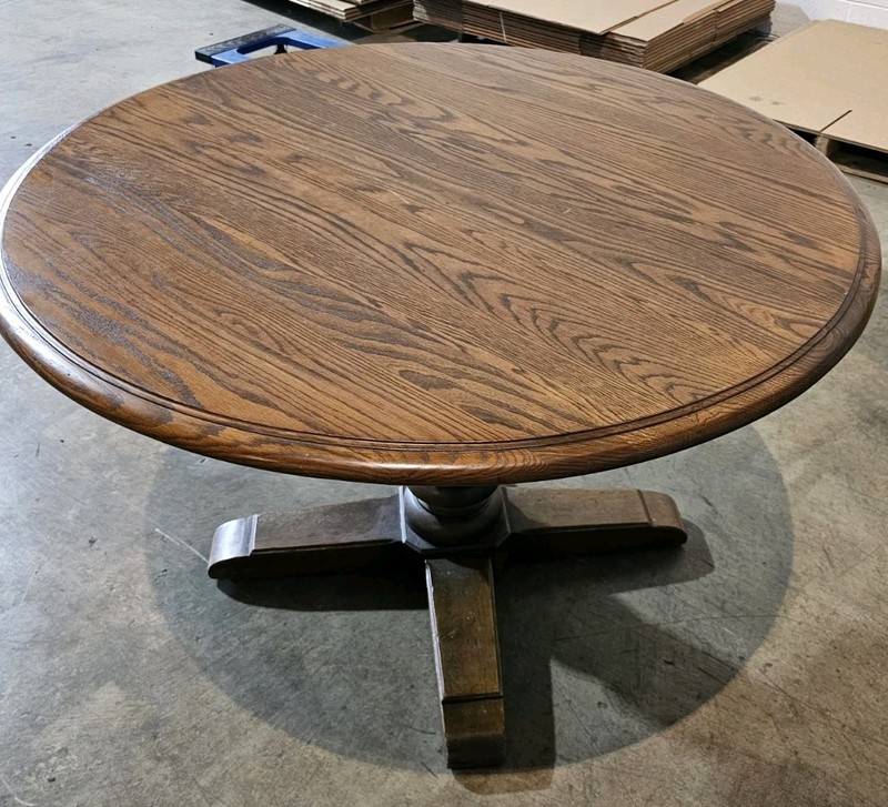 Conant Ball Furniture Solid Oak Round English Style Dining Table Pub Table gallery