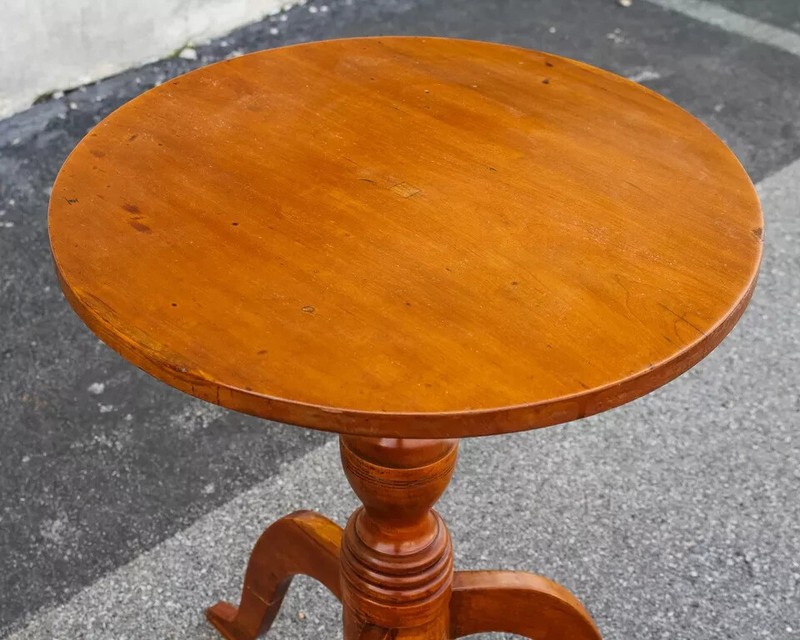 19th Century Cherry Empire Side Table – Refinished Accent Table gallery
