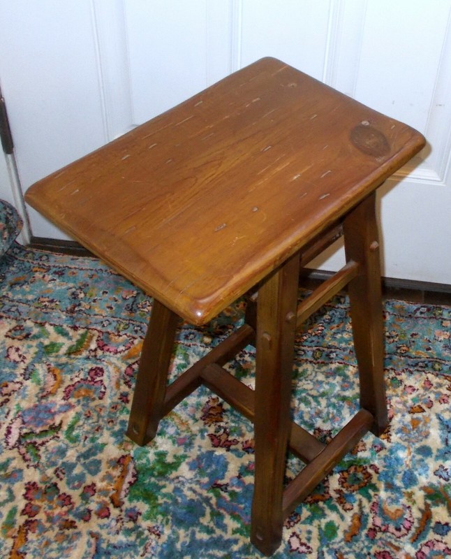 Vtg ACCENT SIDE TABLE CABIN Lodge Resort Pine Hand Crafted gallery