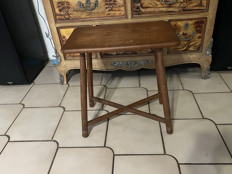 Old Omish Vintage solid wood table 23”high x21x13. gallery