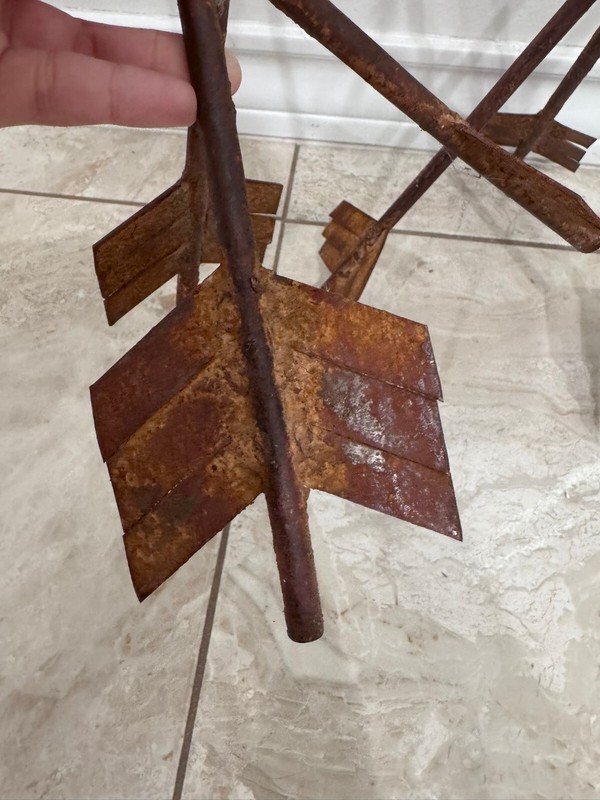 1950s–1970s Vintage Wrought Iron Side Table with Arrow Design/Mid Century Modern gallery
