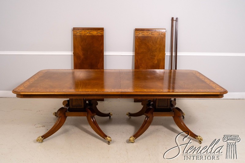 L65326: English Adams Paint Decorated Border Dining Room Table gallery