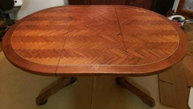 Extendable Round Danish Teak Style Dining Table