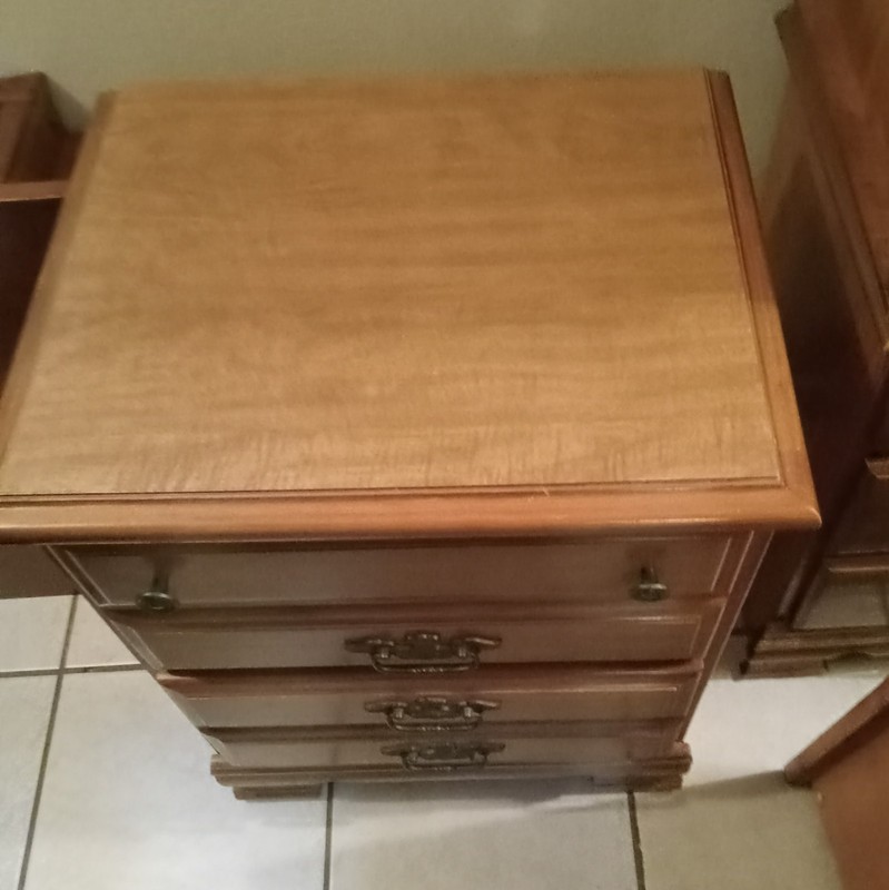 Mid Century Formica Top Maple Nightstand (NS204) gallery