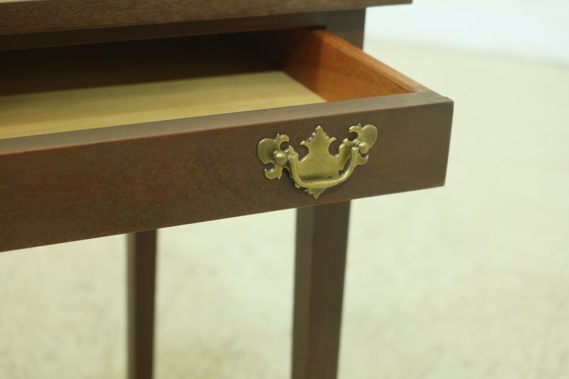 F53345EC: Hand Crafted Mahogany Occasional Table w. Hand Painted Tiled Top gallery