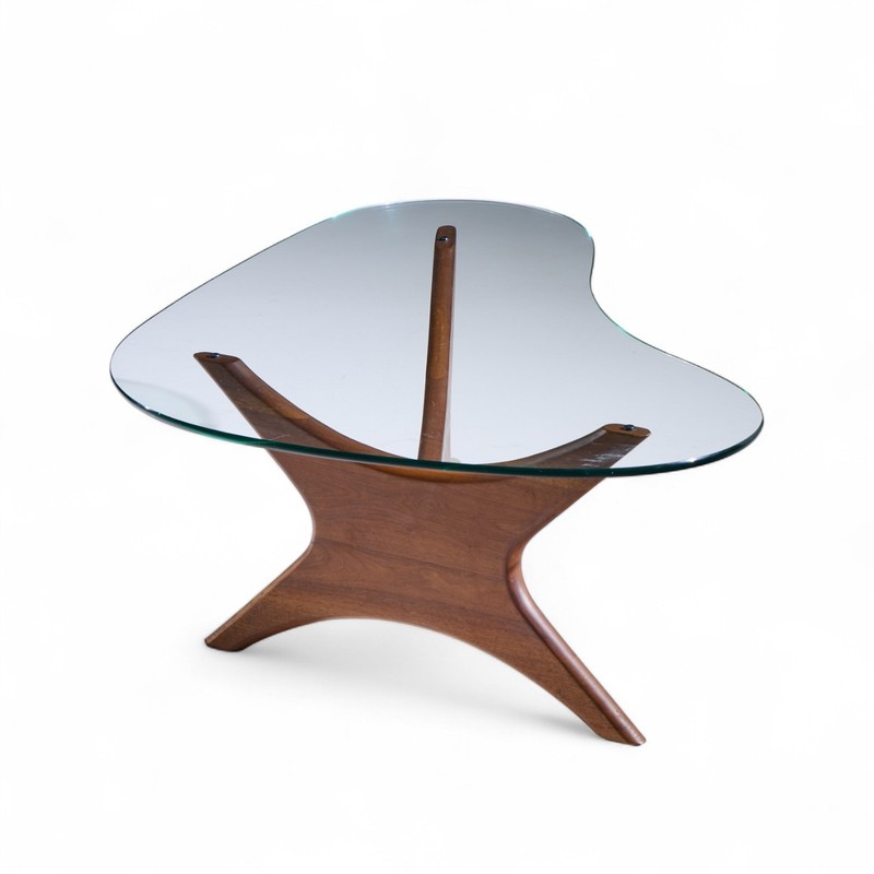 Adrian Pearsall for Craft Associates Mid Century Walnut Jacks Coffee Table gallery