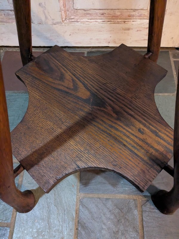 Antique Primitive Axe Handle Accent Lamp Table Nightstand End Rare Old Unsigned gallery