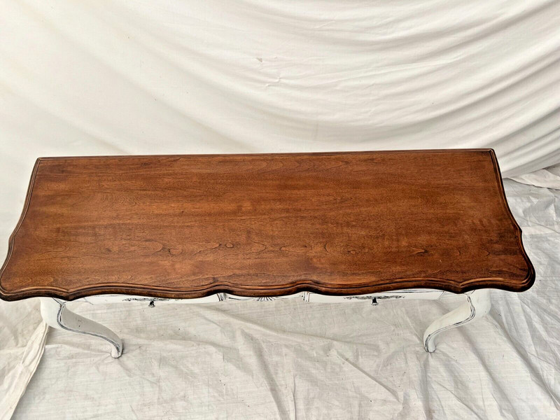 Ethan Allen Sofa Table Console French Country Factory Painted Distressed 26-9301 gallery