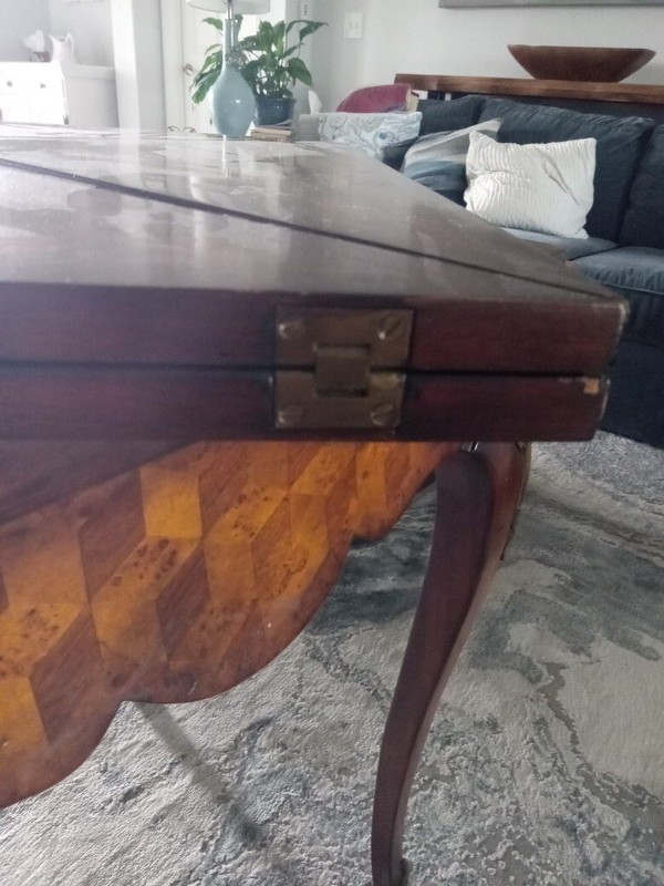 Vintage Antique Fold out Chess Table Louie the XV English georgian Furniture gallery