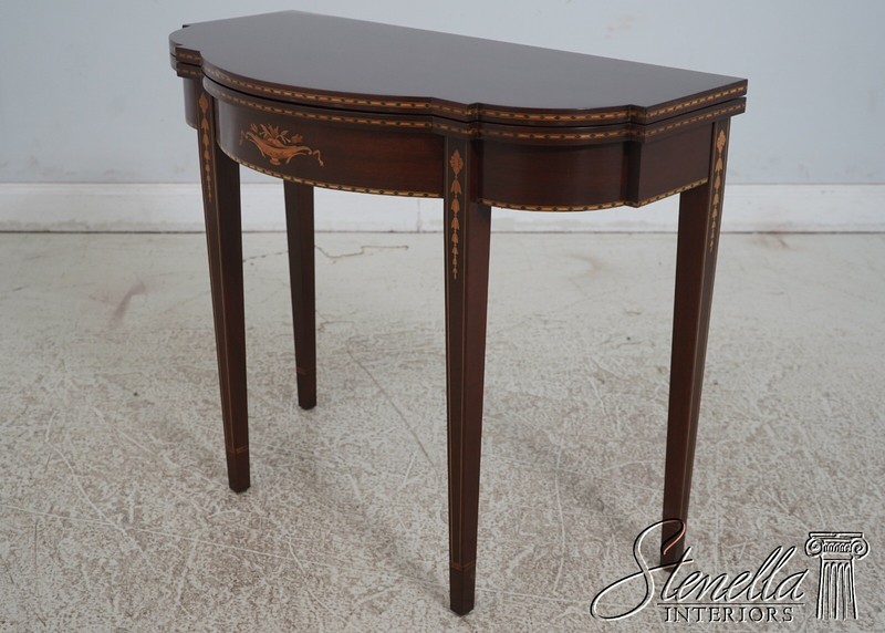 L67301: Stunning Inlaid High Quality Mahogany Games Table gallery
