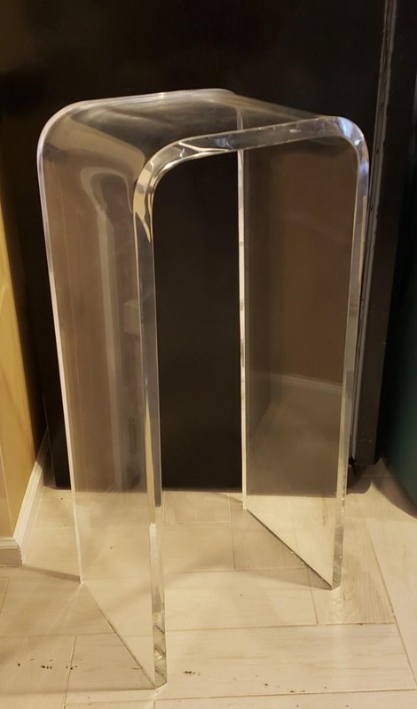 MCM CHARLES HOLLIS JONES Modern Lucite Waterfall Console Floating Table 36"x15" gallery