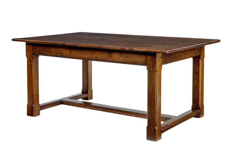 LATE 20TH CENTURY SOLID OAK REFECTORY TABLE gallery