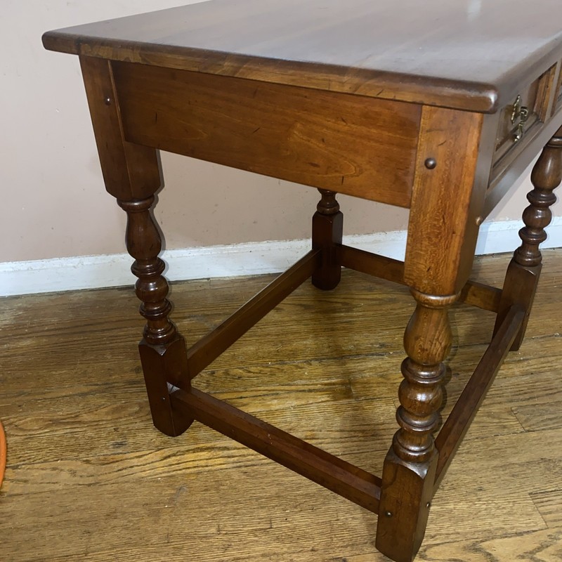 Antique L & J G Leopold Stickley Jacobean Cherry Wood One Drawer End Side Table gallery