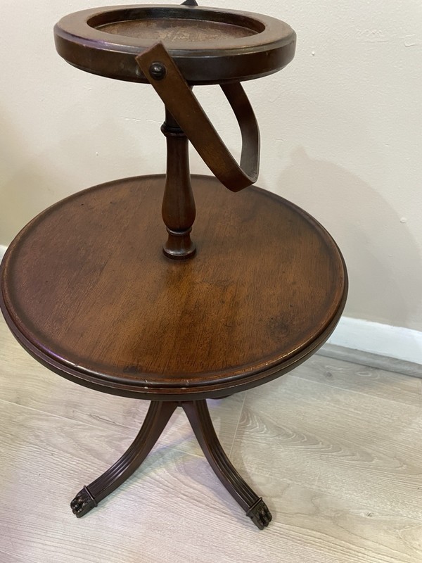 Vintage Ferguson Bros Mahogany Smoking Stand 2-Tier Side Table Hoboken NJ Smoker gallery