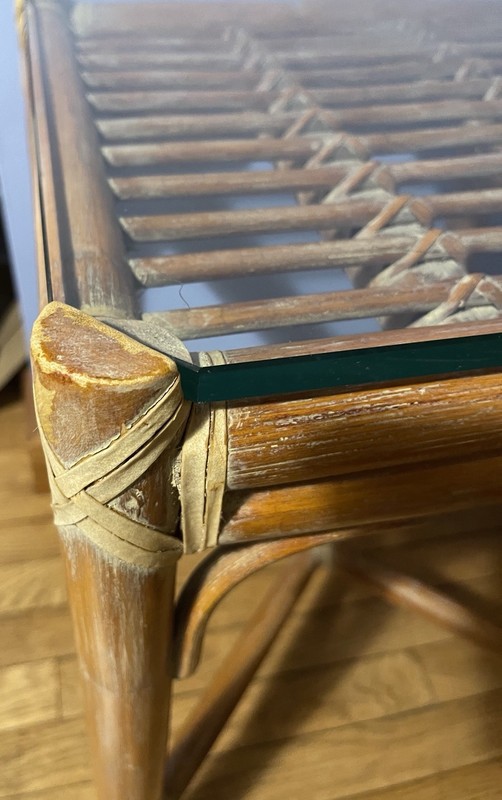 McGuire Rattan Side Table – Elinor McGuire – Vintage gallery