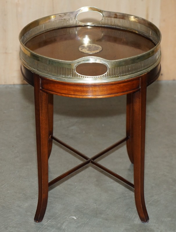ANTIQUE HAND SAWN MAHOGANY GEORGIAN 1810 BRASS GALLERY RAIL COFFEE TABLE CIRCA gallery