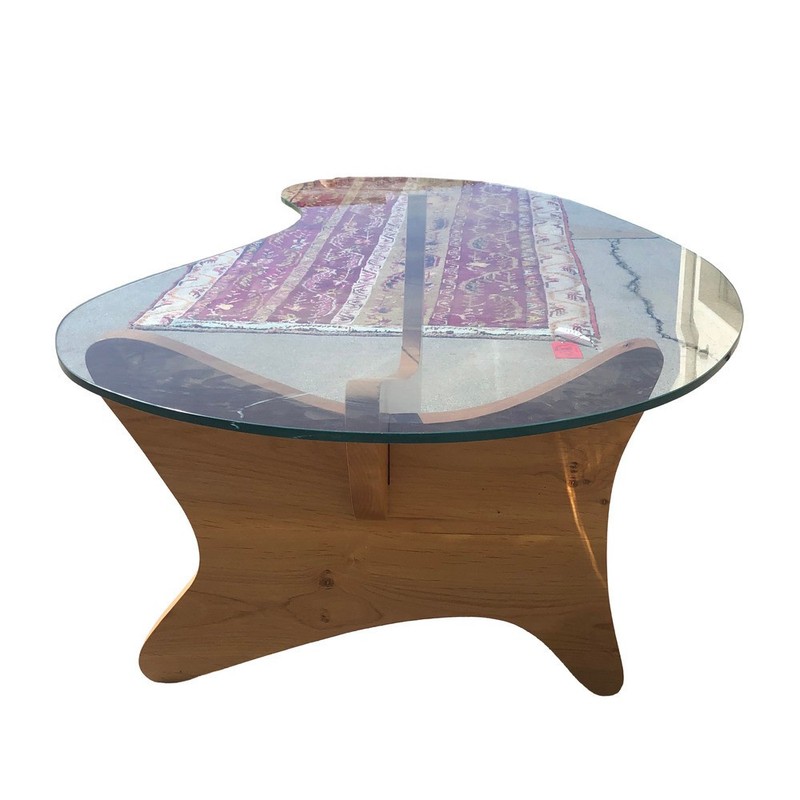 Mid-Century Noguchi Style Biomorphic "Airplane" Coffee Table gallery